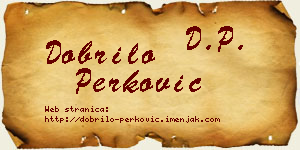 Dobrilo Perković vizit kartica